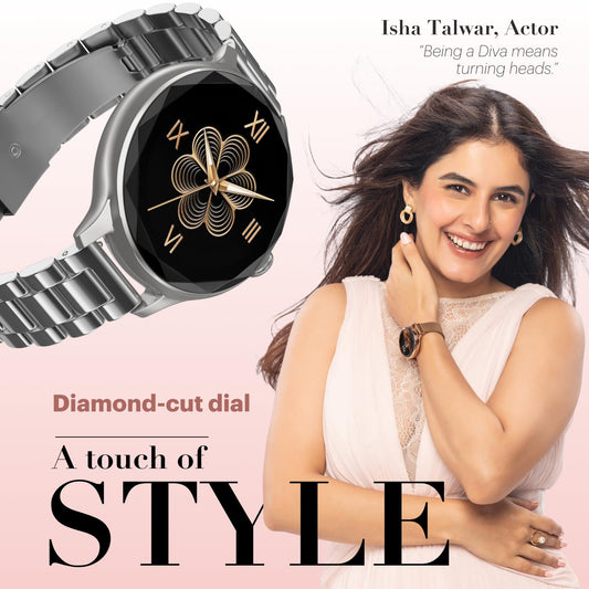 Smartwatch for Women with Diamond Cut Dial