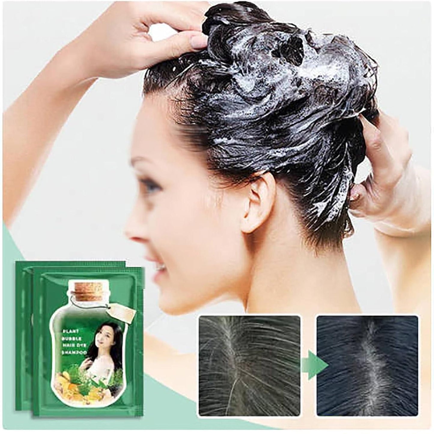 Plant Extract for Grey Hair Color Bubble Dye (Pack of 5)