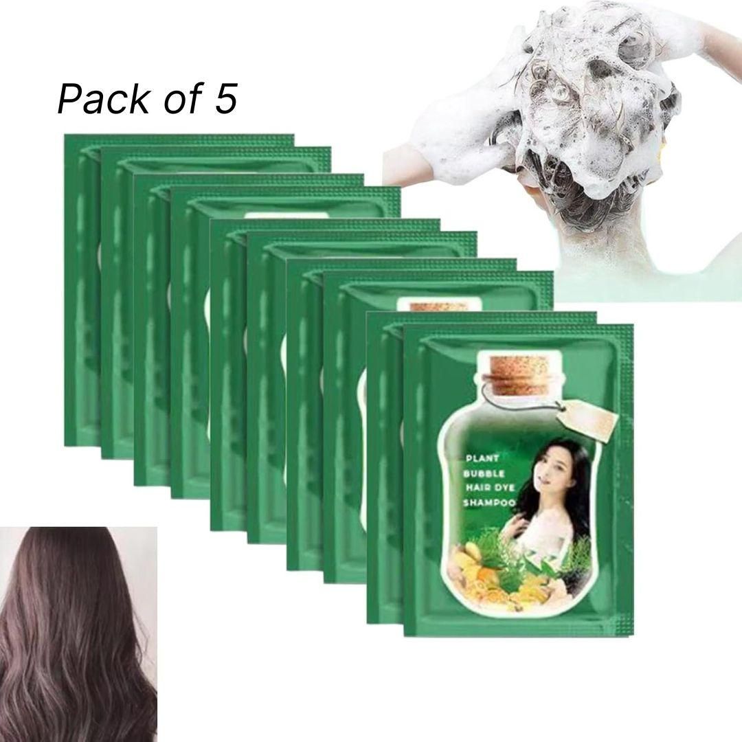 Plant Extract for Grey Hair Color Bubble Dye (Pack of 5)